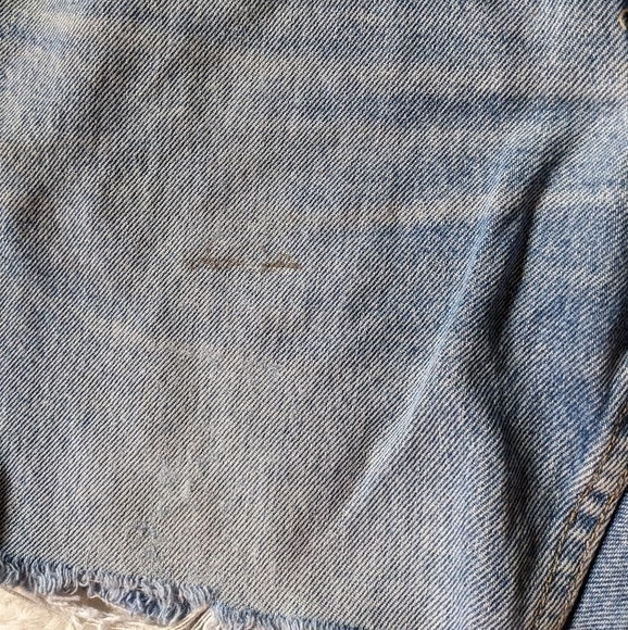 vintage LEE distressed denim Jean cut off shorts 30 - Picture 7 of 13